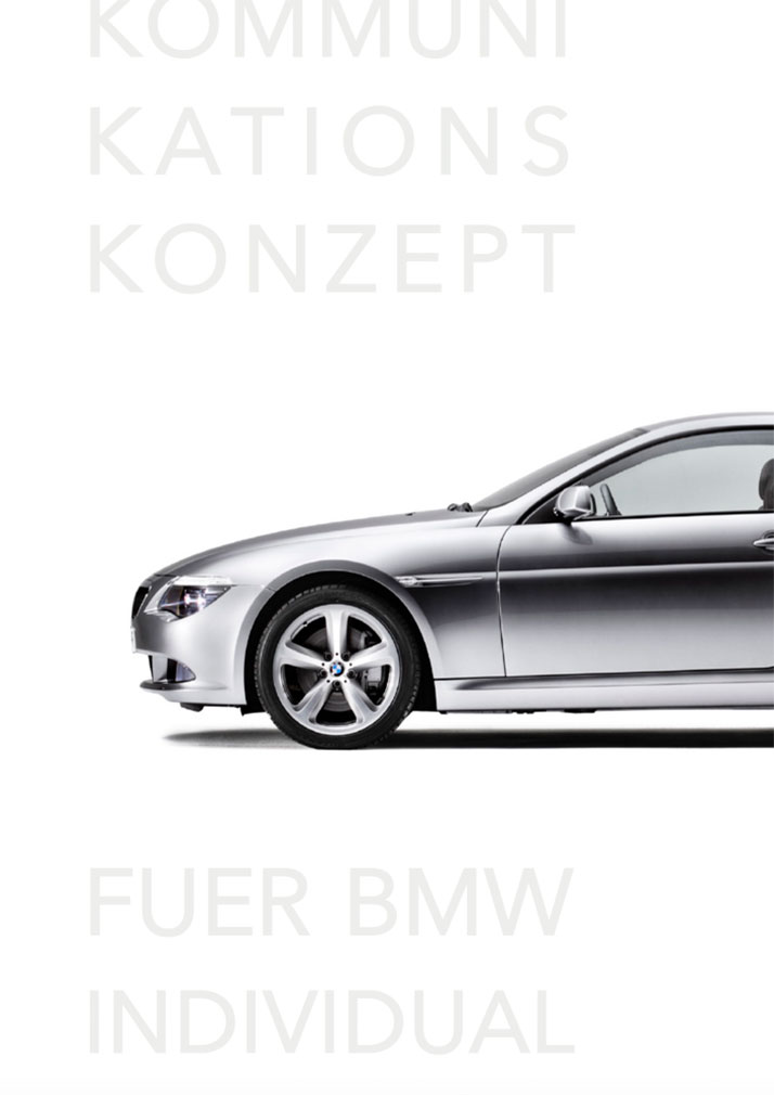 BMW Individual Kommunikationskonzept Cover