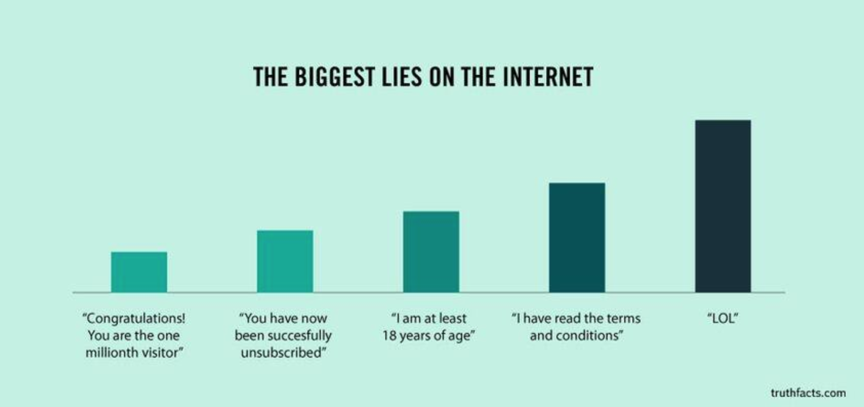 The biggest lies on the internet