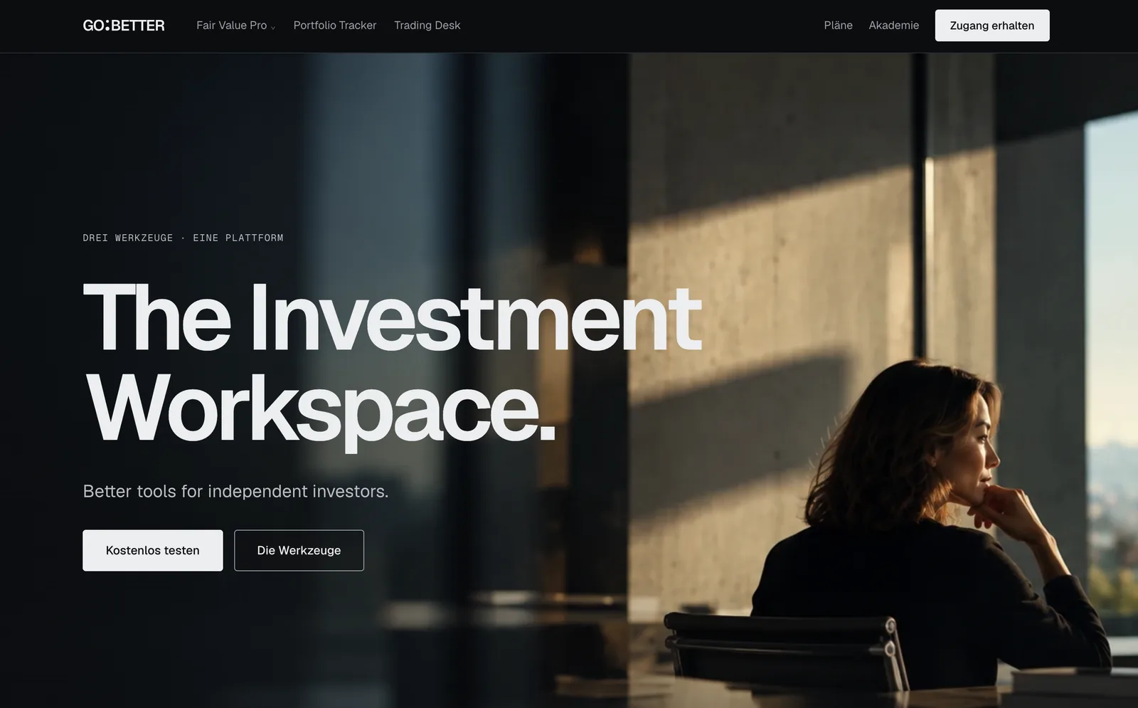 GO:BETTER Startseite – The Investment Workspace